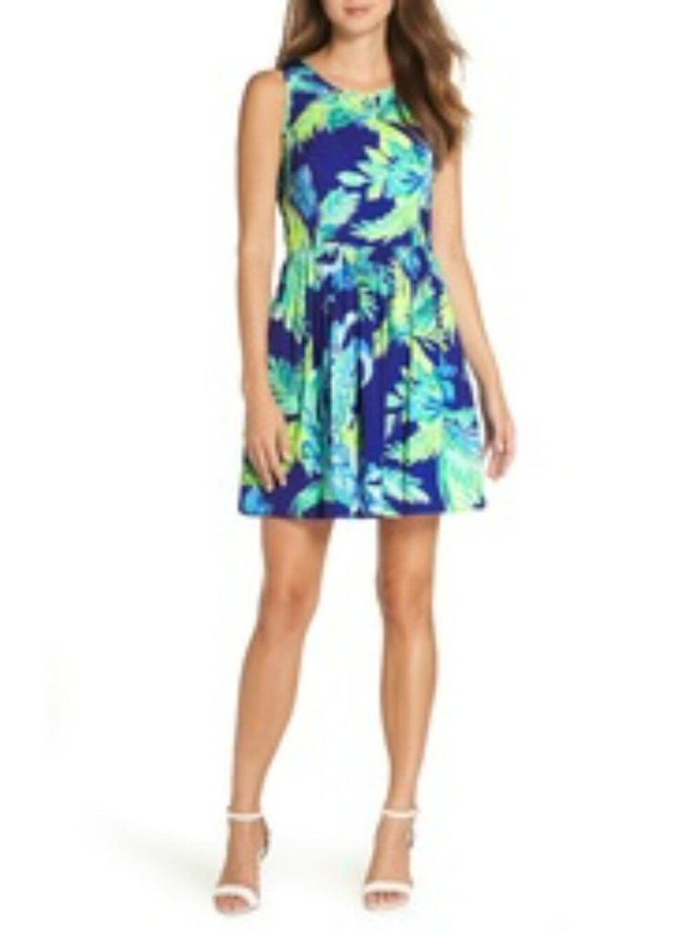 Lilly Pulitzer Kassia Twilight Blue Nest To Nothing Fit and Flare Dress Size 4